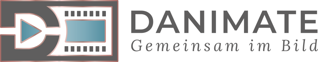 Logo mit stilisiertem Filmstreifen - www.danimate.at